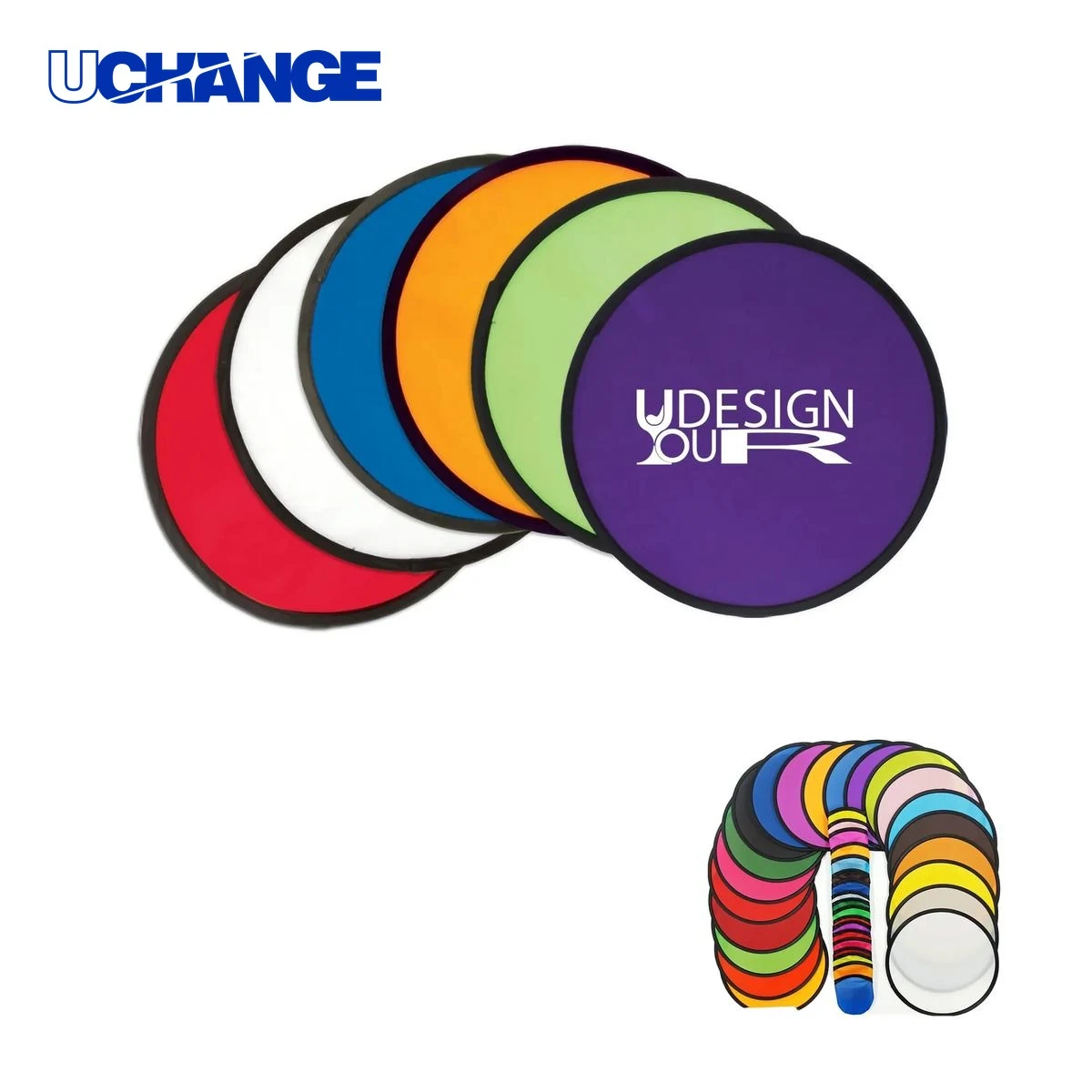 Foldable Round Nylon Hand Fan 1