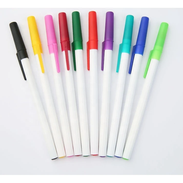 Basic Ballpoint Pen with Colored Cap and Accent 1