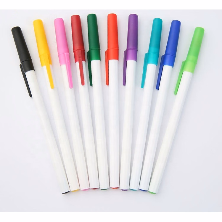 Basic Ballpoint Pen with Colored Cap and Accent