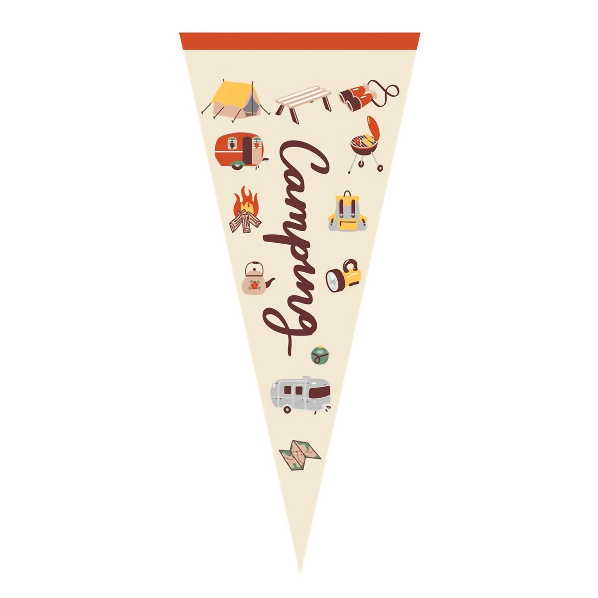 Design Your Own Single-Sided Full Color Printed Felt Pennant 1