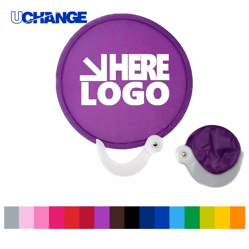 Advertising Folding Hand Fan Tool with Plastic Handle