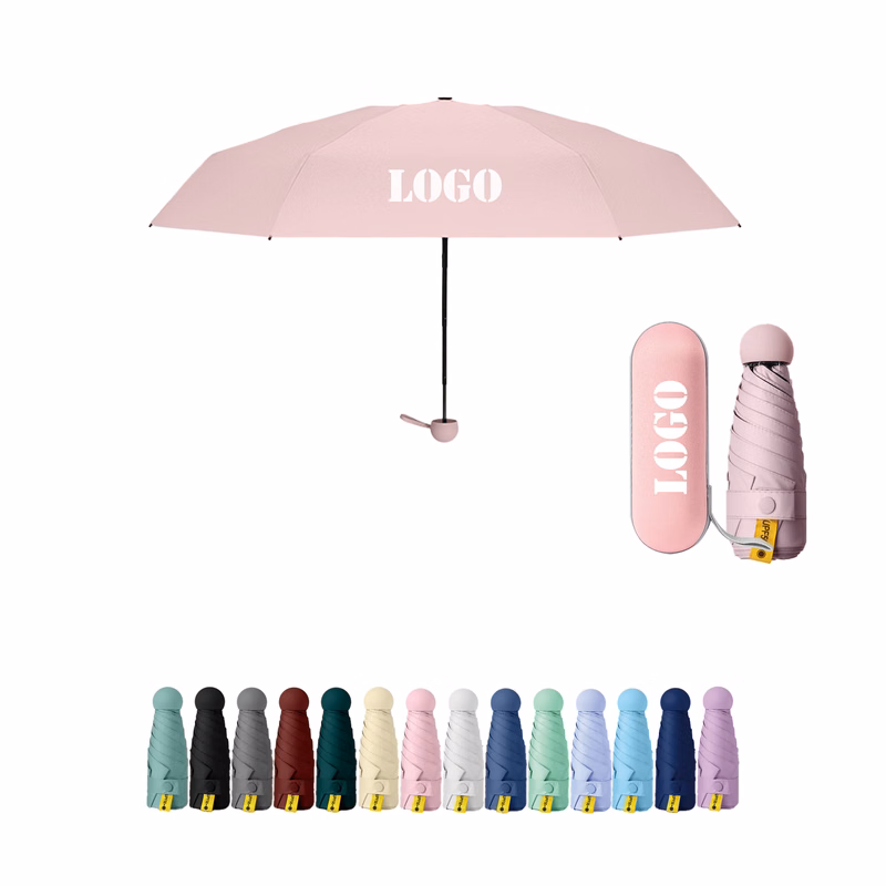 Folding Umbrella With Pocket Capsule