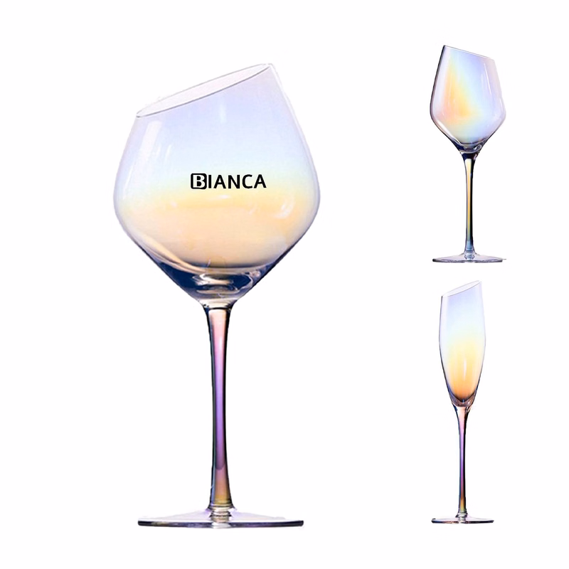 Reusable Luxury Colored Crystal Rainbow Wine Glass