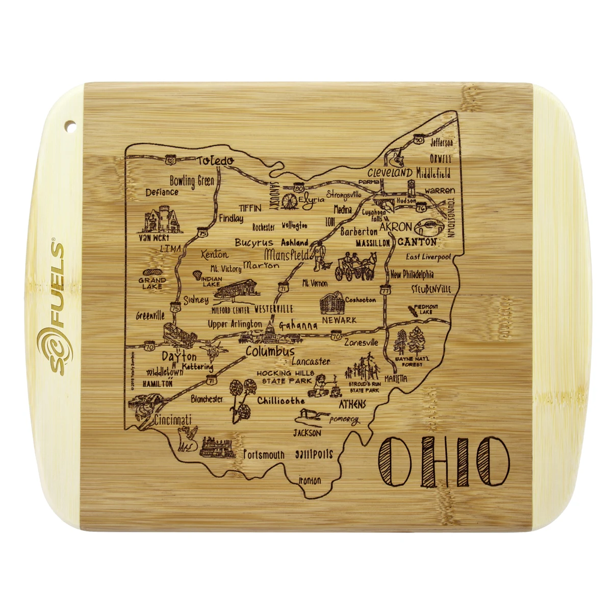 A Slice of Life Ohio Serving & Cutting Board 1