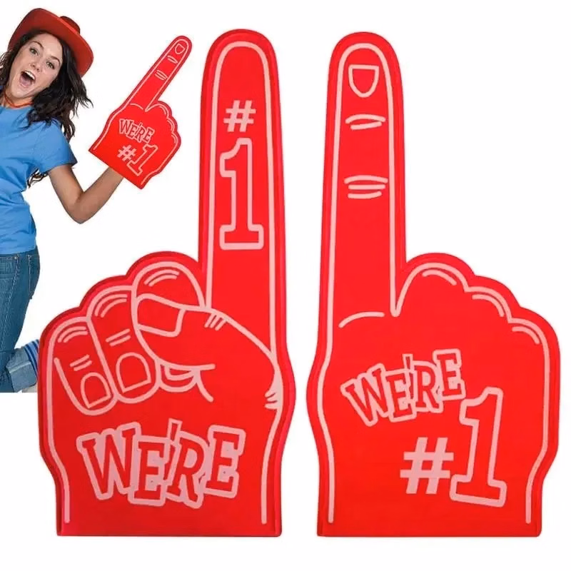 18-Inch Cheerleading Foam Finger Gloves- Sports Fan Prop