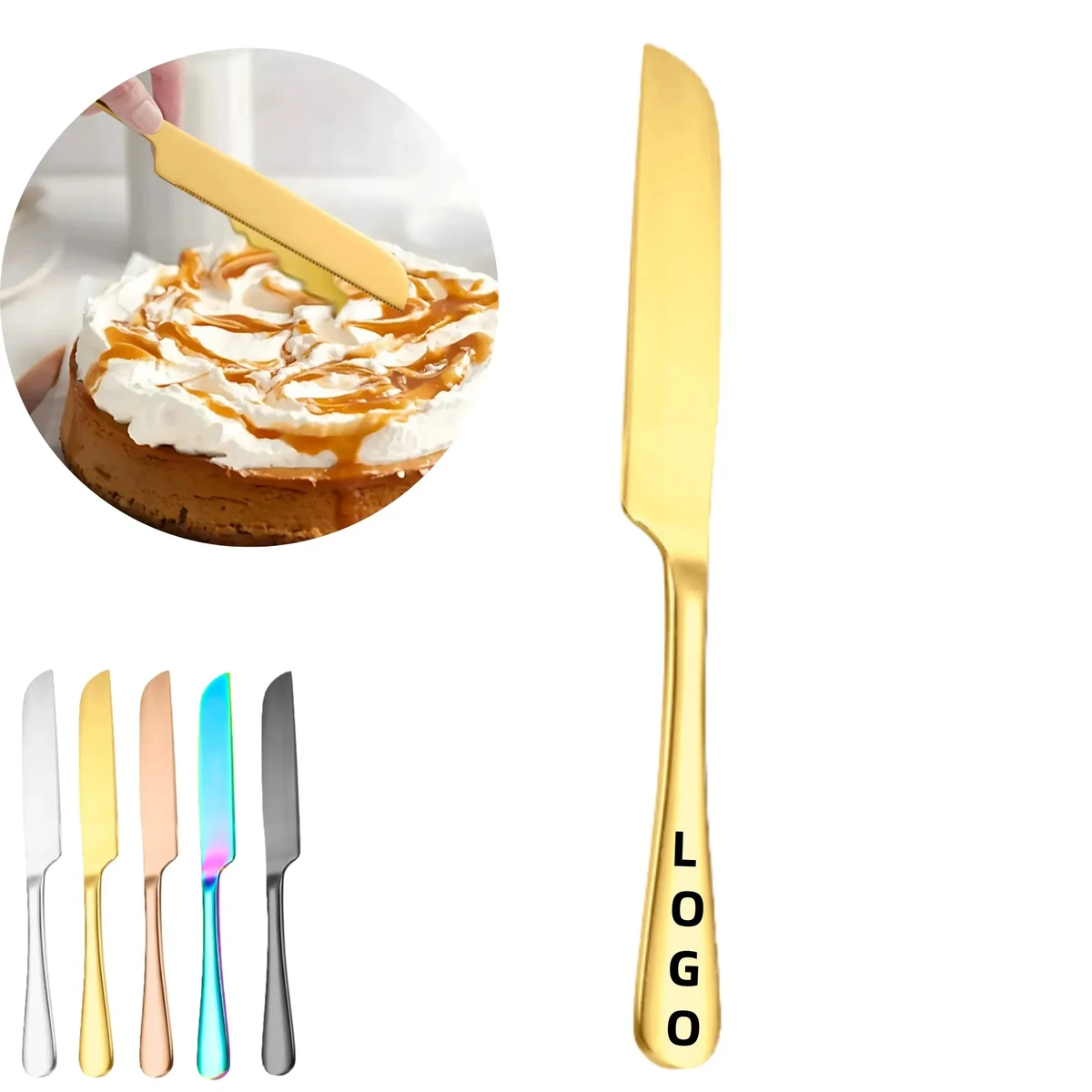 Stainless Steel Cake Knife Bread Cutter With Handle 1