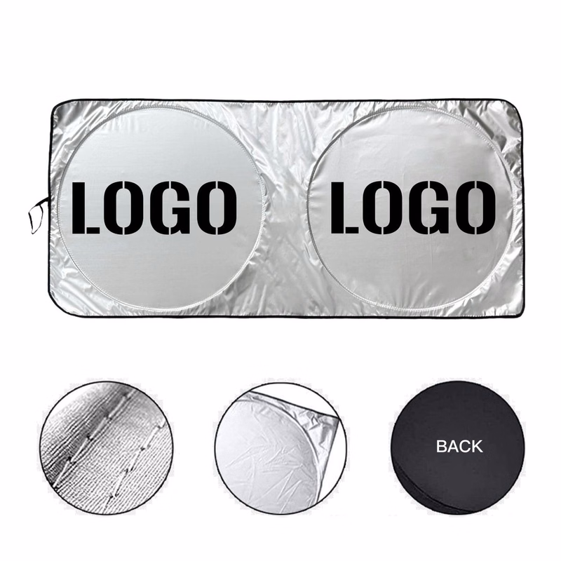 Collapsible Silver Coated Car Windshield Sunshade Daypack