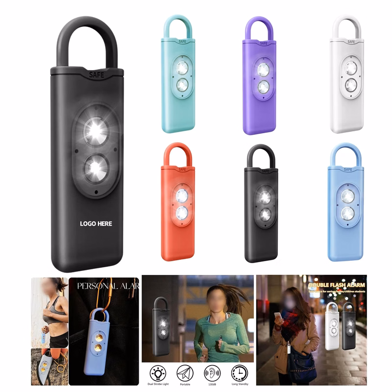 Self-Defense Alarm with Flashing Light