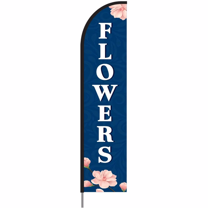 Flowers Shop Feather Flag Kit 15' Feet Feather Flag Sign Outdoor Banner