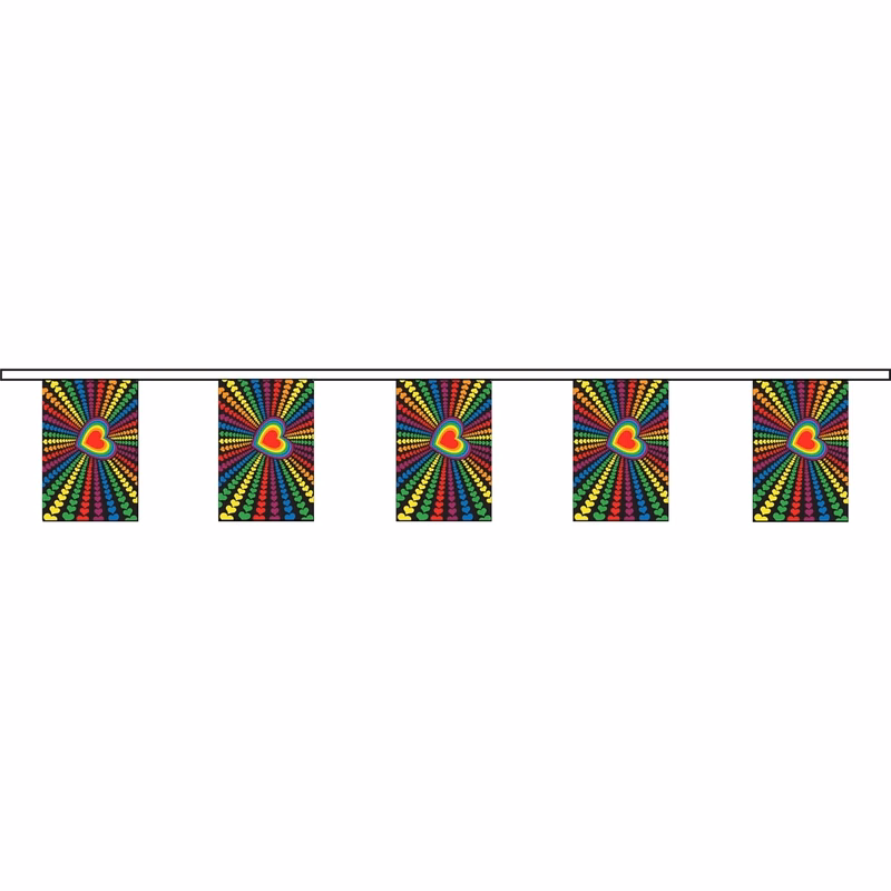 Rainbow Hearts 60' Streamer
