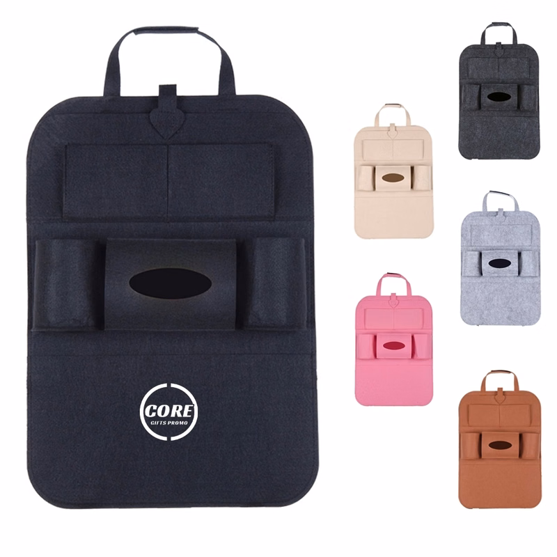 Pu Leather Car Backseat Organizer With Tablet Holder