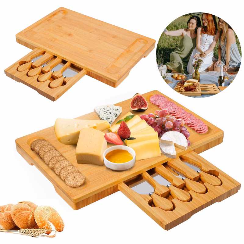 Piece Bamboo Cheese Set