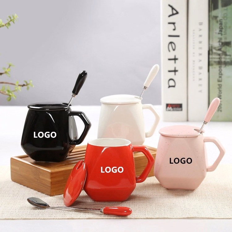 Diamond Shape Ceramic Coffee Mug
