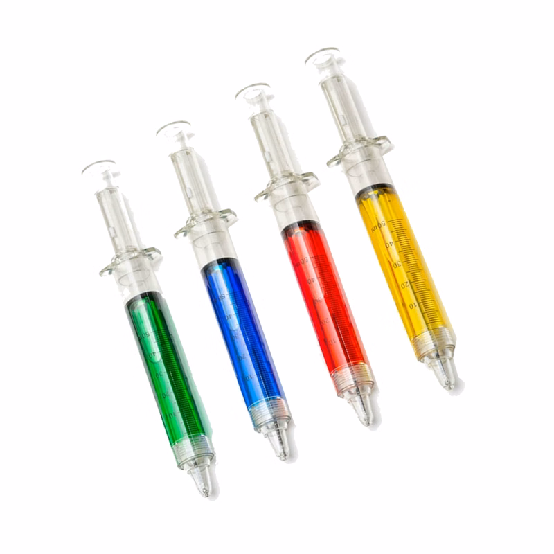 Ball Point Pen Syringe Shape 5.3"L X 0.5"W