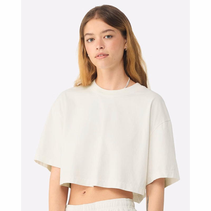 Women's Garment-Dyed Cropped Tee - 6882GD