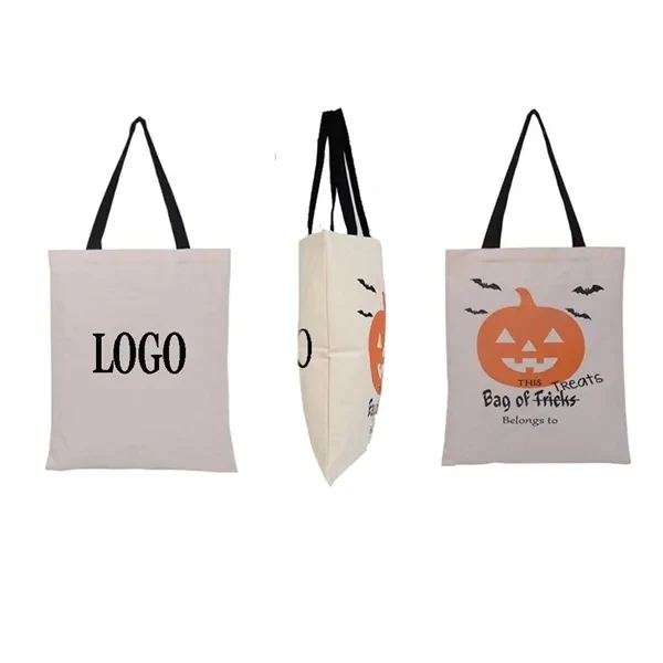 Halloween Gift Canvas Bag, custom tote bag with logo imprint 1