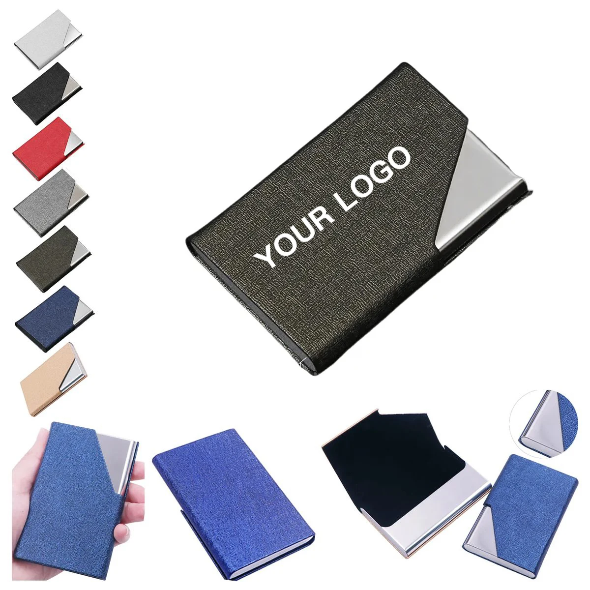 PU Leather Card Case with Magnetic Closure 1