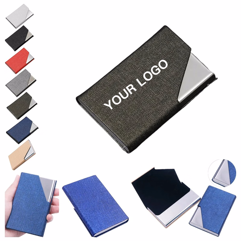 PU Leather Card Case with Magnetic Closure