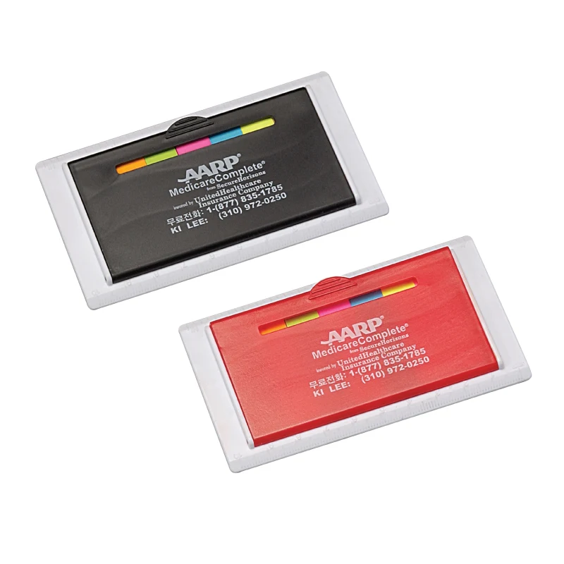 Clearance Item! Refillable 4 Inch Ruler with Sticky Notes Tabs 1