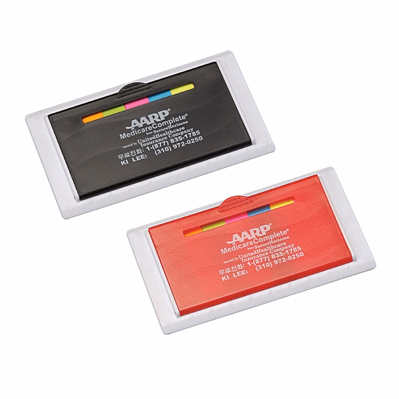 Clearance Item! Refillable 4 Inch Ruler with Sticky Notes Tabs