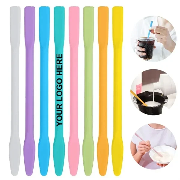 Custom Silicone Stir Stick 3.94 inch — Professional Cocktail & Coffee Shop Promo 1