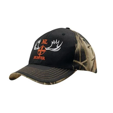 Leaf Print Camouflage with Plain Colour Front & Top of Peak 1