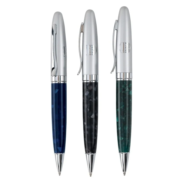 Seashore Ballpoint Pen w/ Crushed Seashell Like Resin Barrel 1