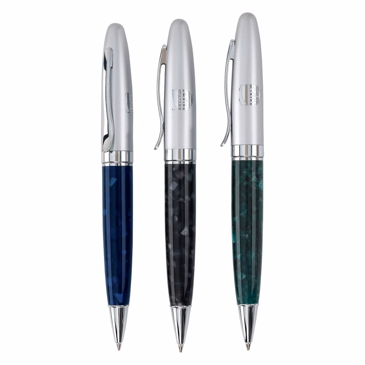 Seashore Ballpoint Pen w/ Crushed Seashell Like Resin Barrel