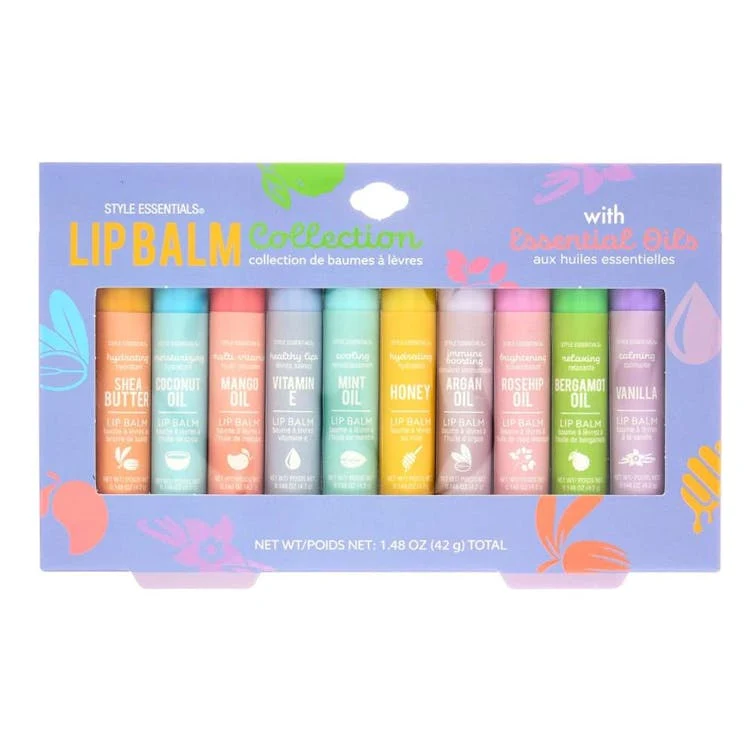 Lip Balm Collection Sets with Essential Oils - 10 Pieces 1