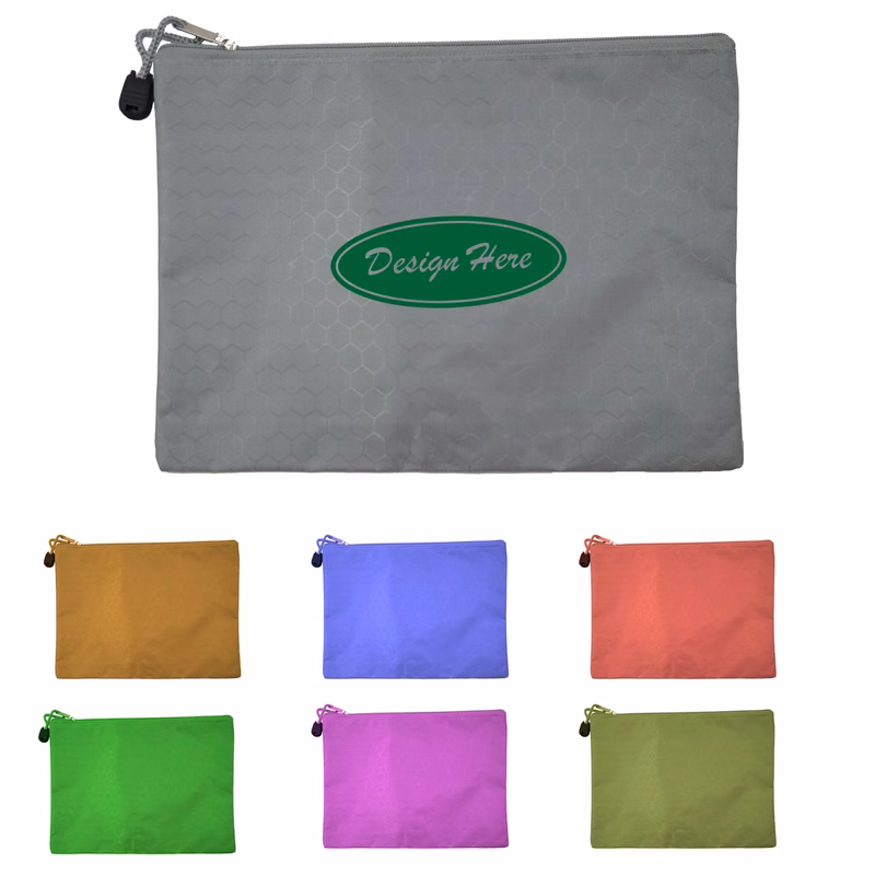 A4 Football Pattern Waterproof Zippered Document Pouch
