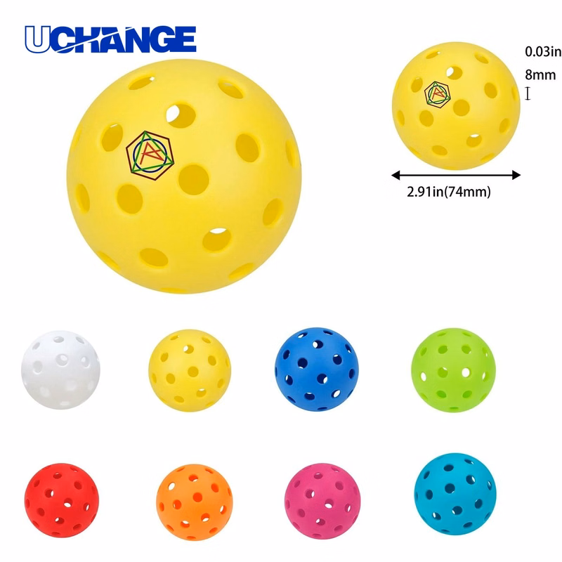 Full Color Logo Custom 40 Hole Outdoor Pickleball