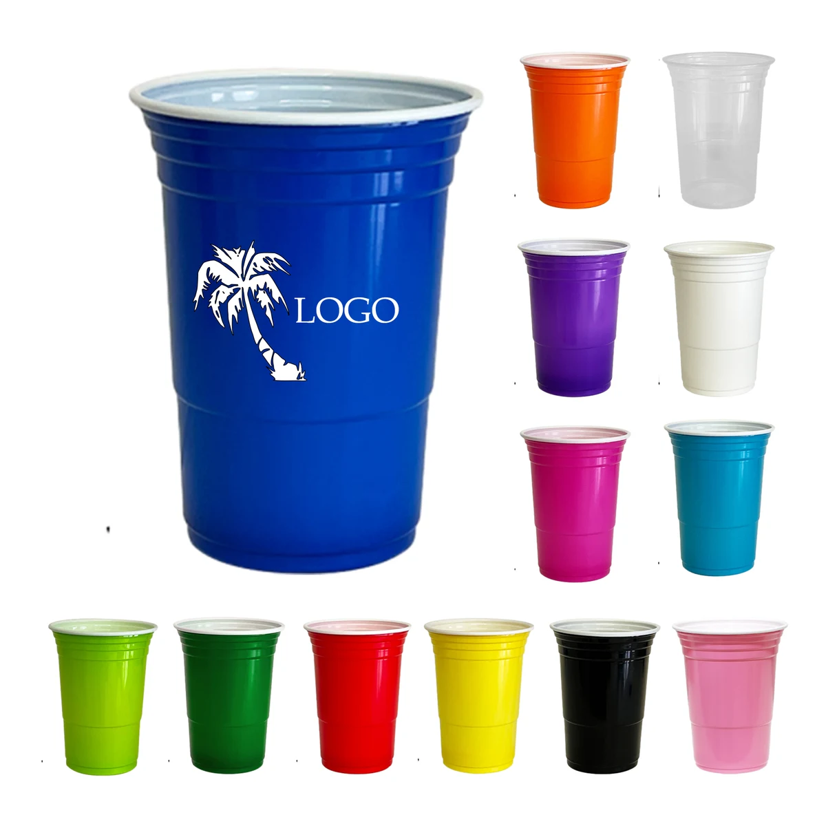 16oz Multicolor Disposable Party Cups 1