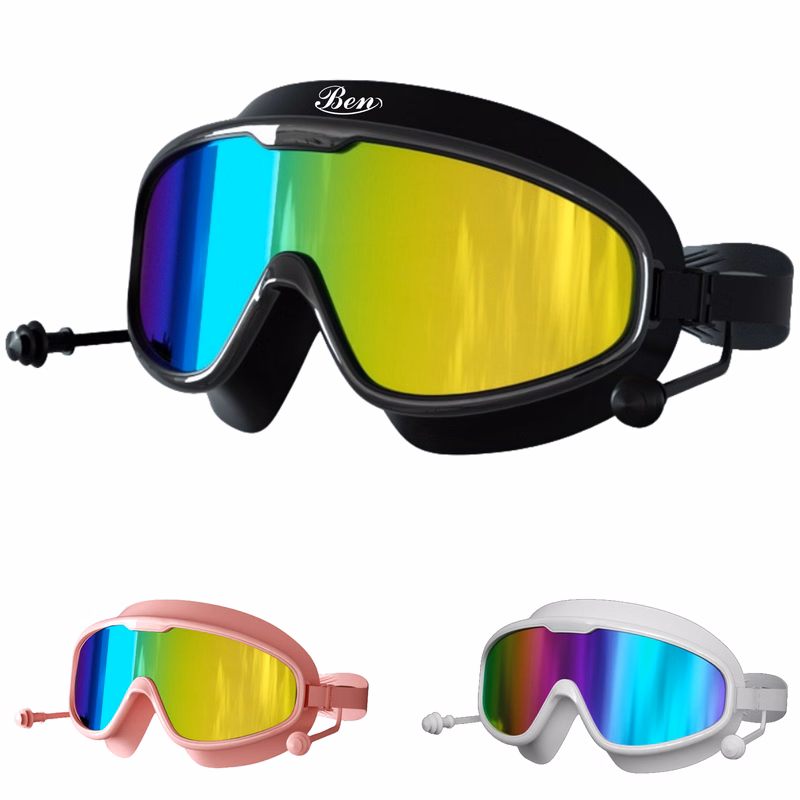 Large-Frame Anti-Fog Swimming Goggles