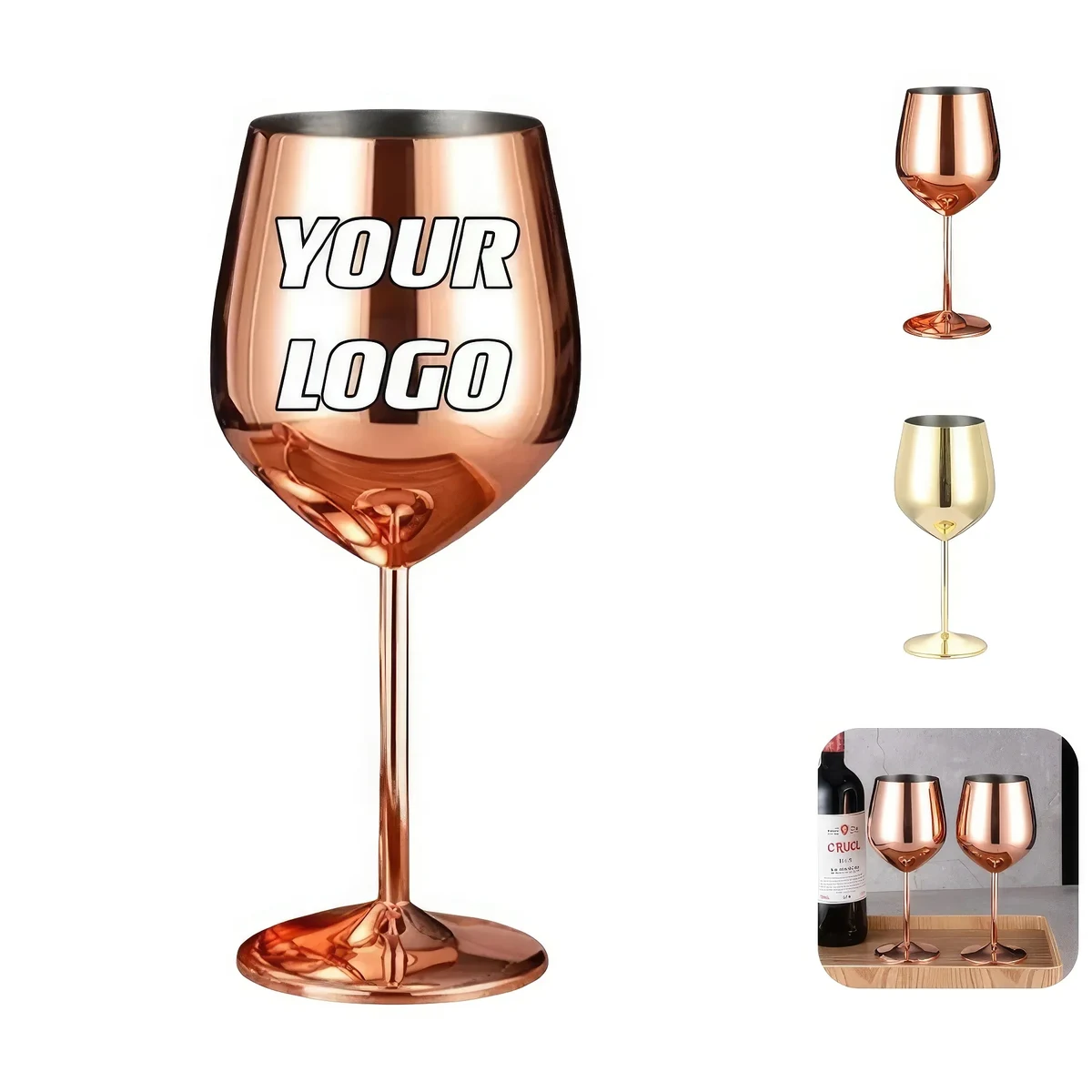 Custom 17.6 oz Stainless Steel Wine Cups 1