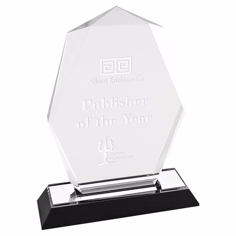 5" x 7" Silver Octagon Point Impress Acrylic Award