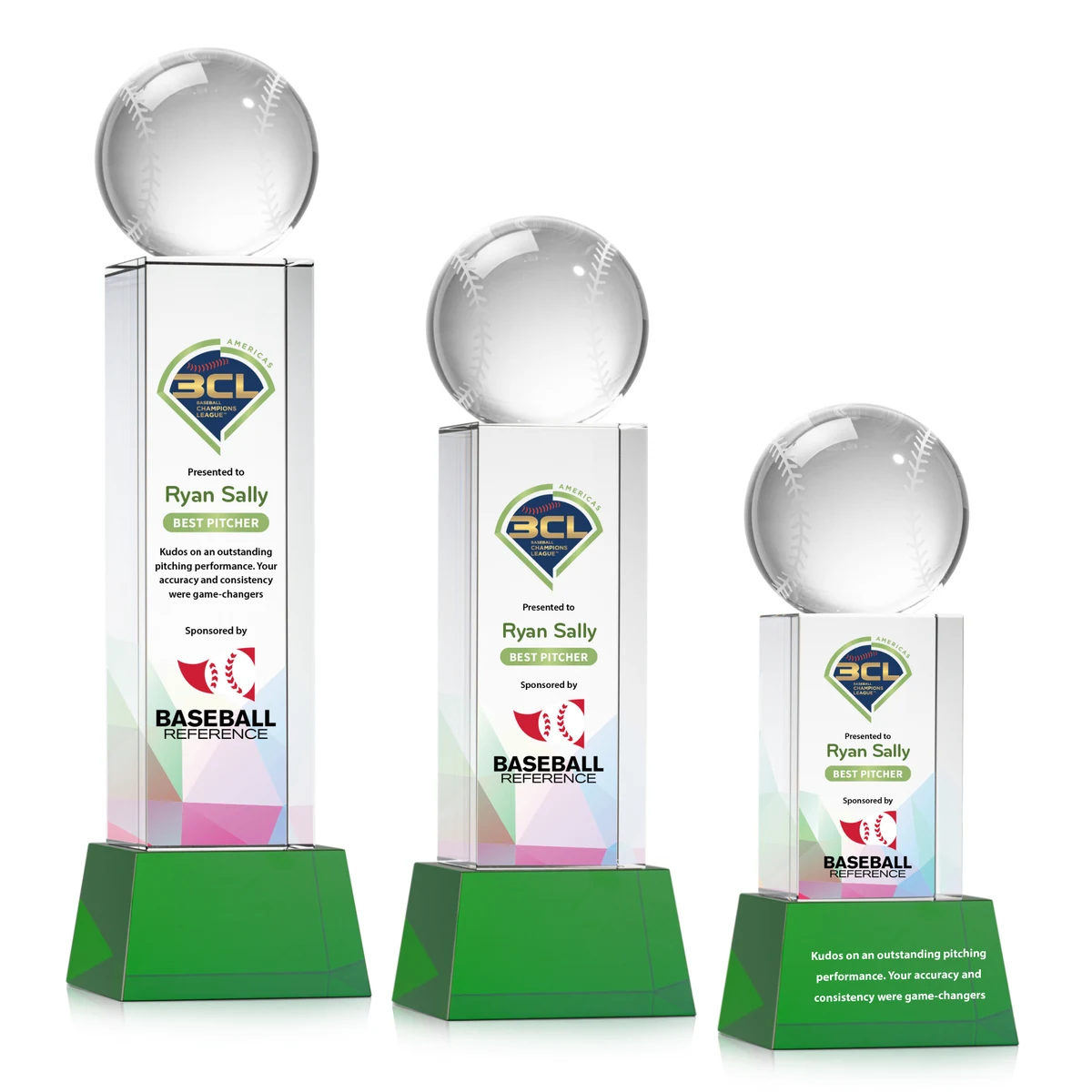 Baseball VividPrint™ Award on Belcroft - Green 1