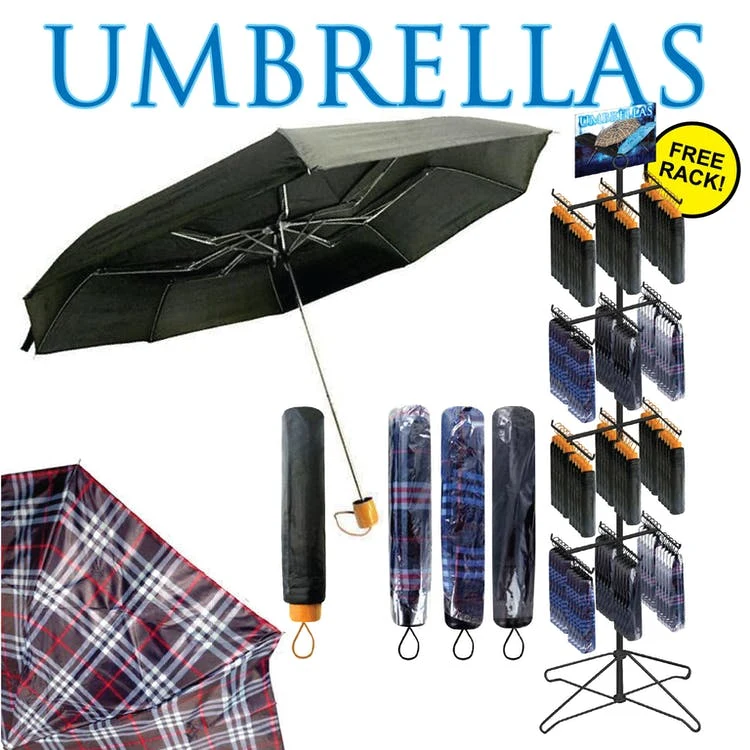 40" Umbrellas - Assorted Colors Folding 1