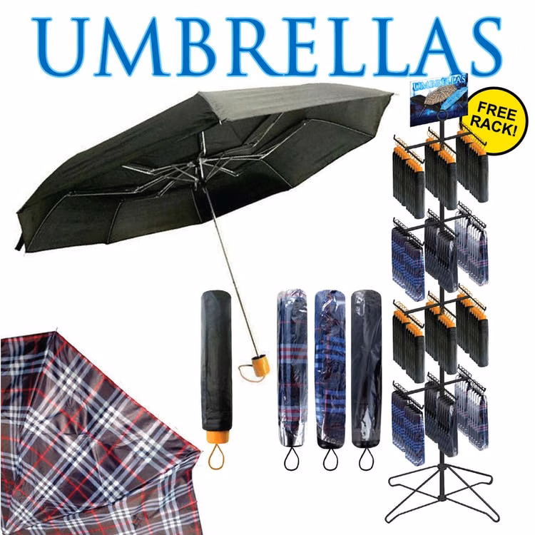 40" Umbrellas - Assorted Colors Folding