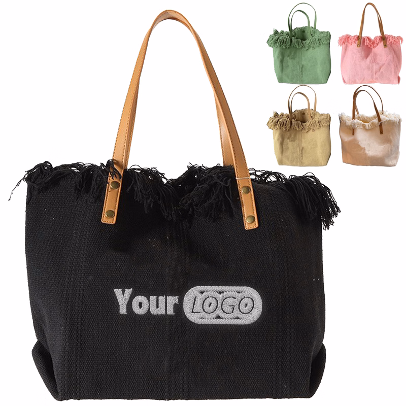 Canvas Large Capacity Embroidered Tote Bag