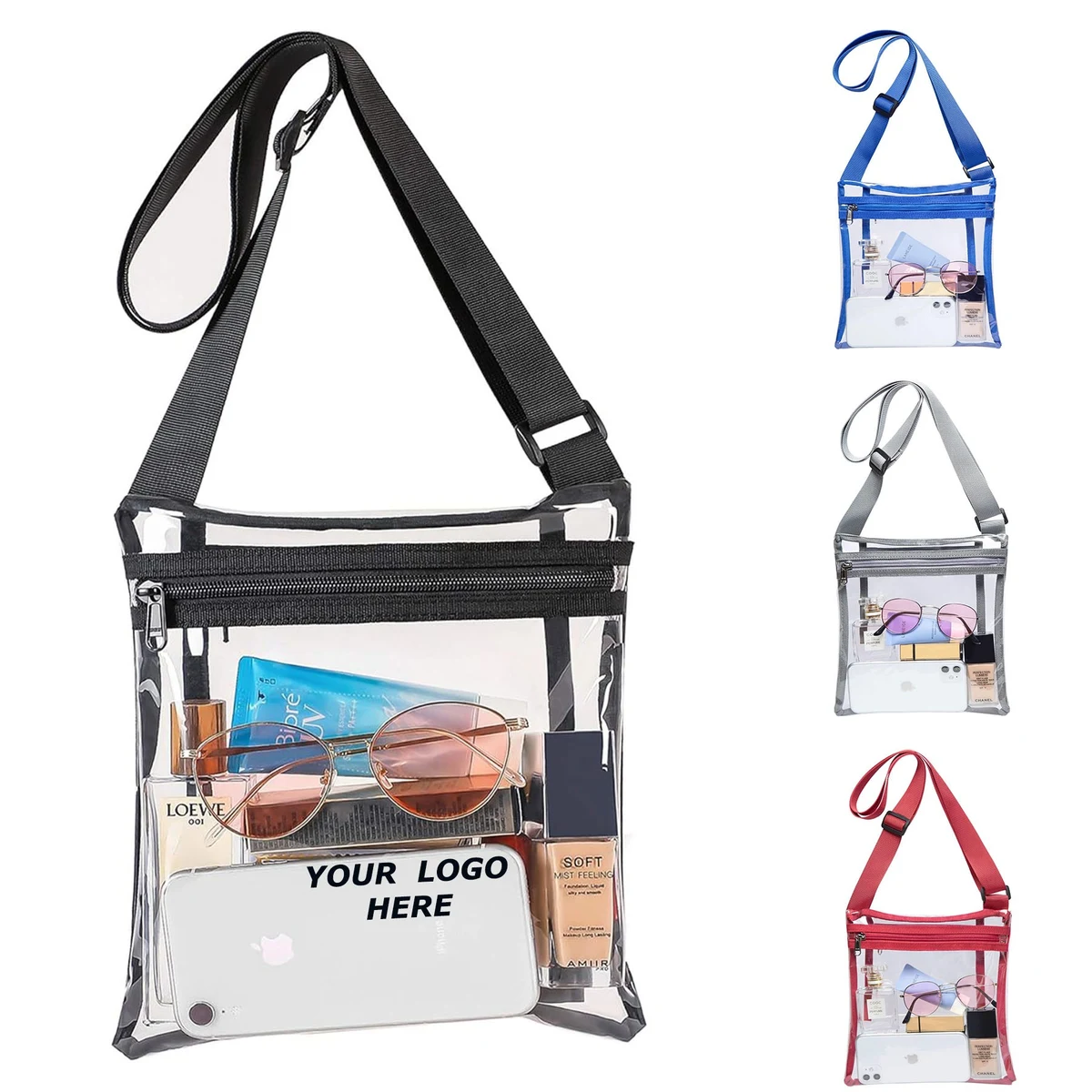 Stadium Approved Clear Crossbody Purse Bag 1