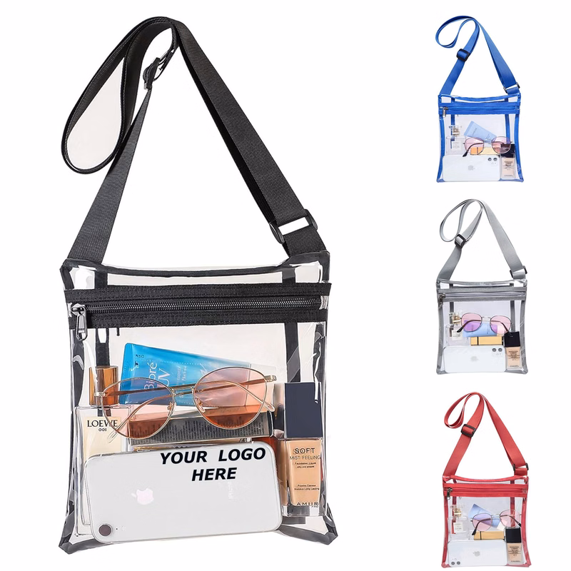 Stadium Approved Clear Crossbody Purse Bag