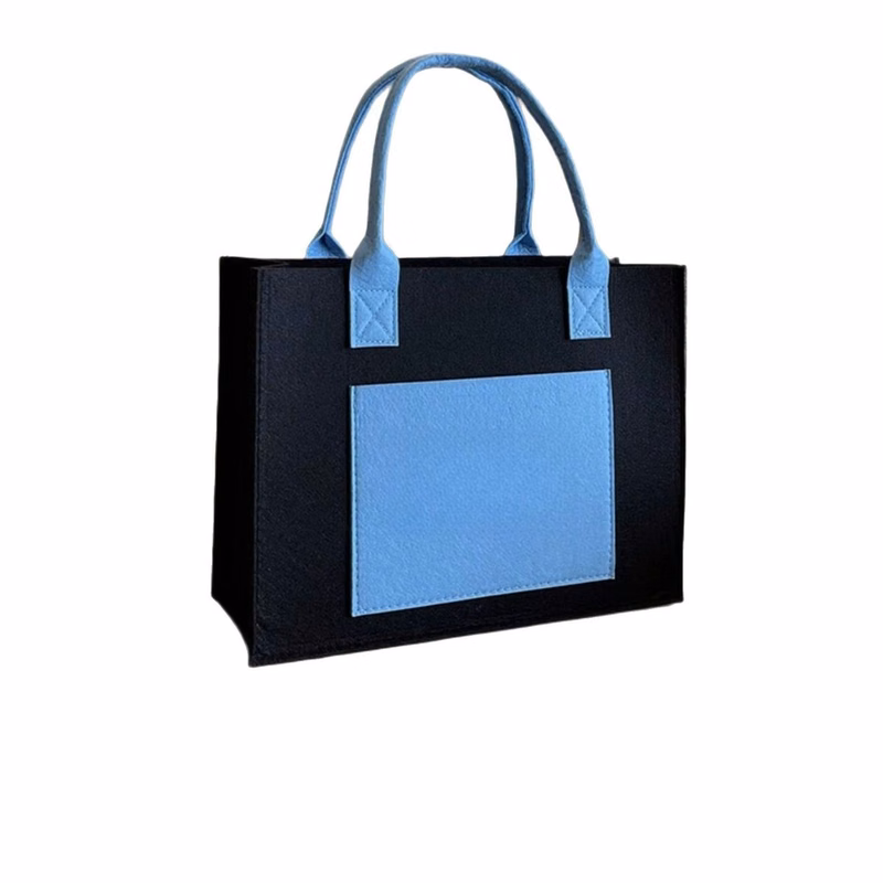 Custom Color-blocked Felt Bag, Premium Felt Handbag