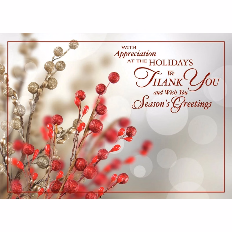 Tidings of Appreciation Holiday Greeting Card