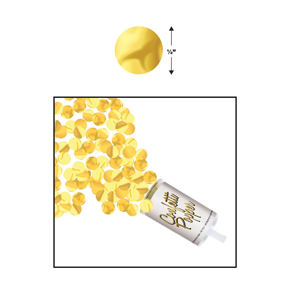 Gold Push Up Confetti Poppers 1