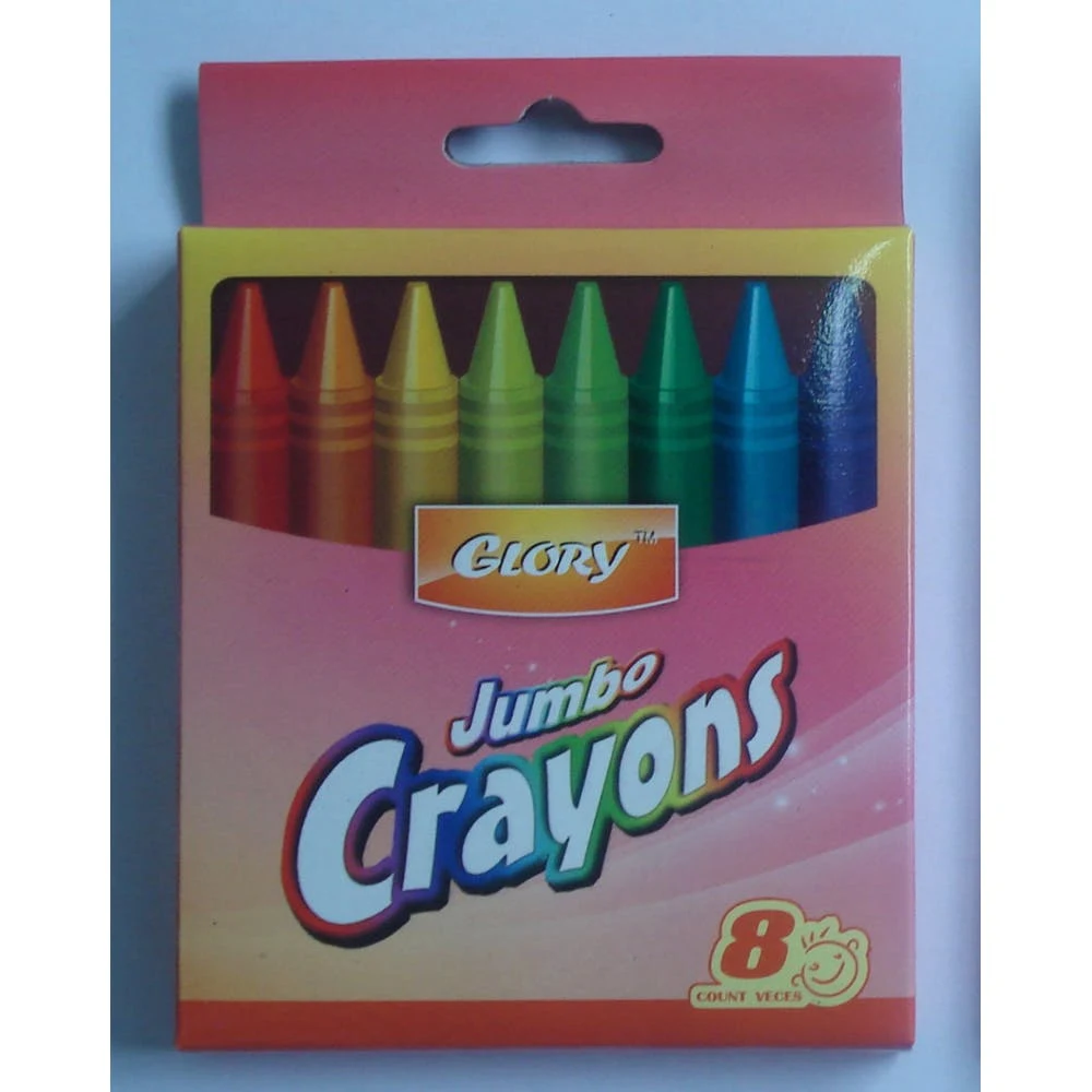 Jumbo Crayons - 8 Pack Assorted Colors 1