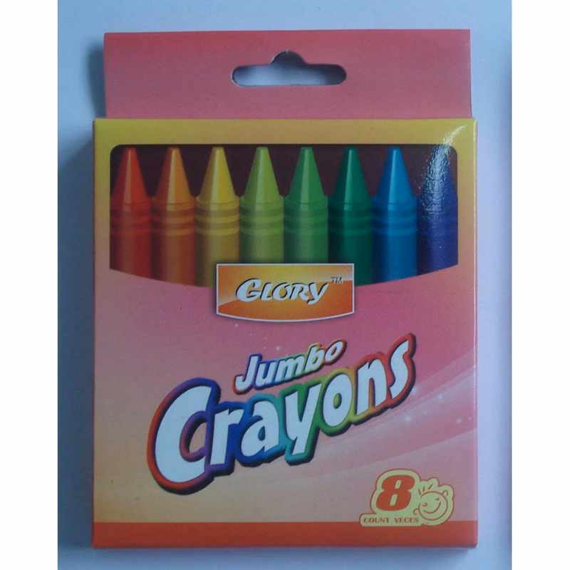 Jumbo Crayons - 8 Pack Assorted Colors