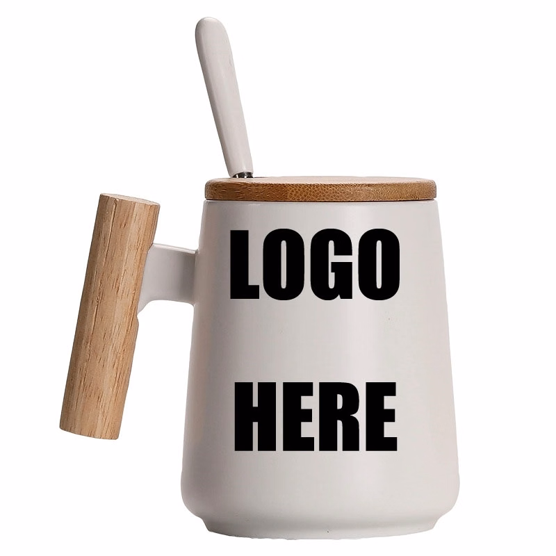 Custom 15 OZ Ceramic Mug With Stainless Steel Spoon