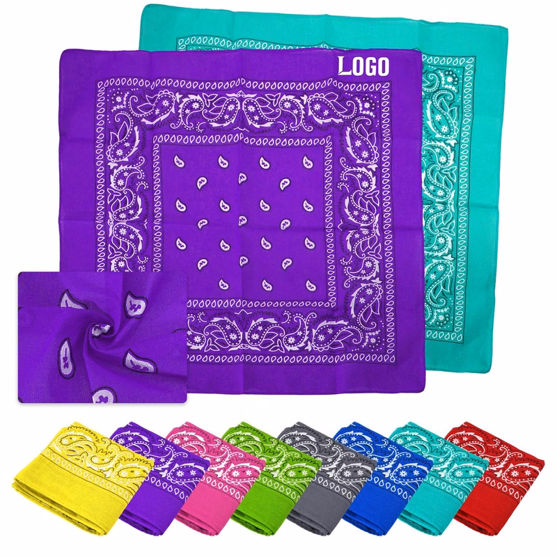 Custom Patterned Polyester Square Bandana