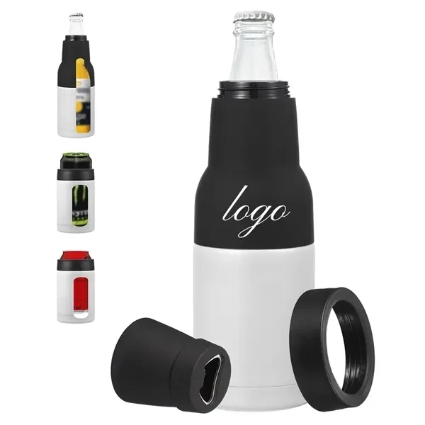 3 in 1 Can And Beer Bottle Insulator for Commutes, Fitness and Travel, custom koozie with logo imprint 1