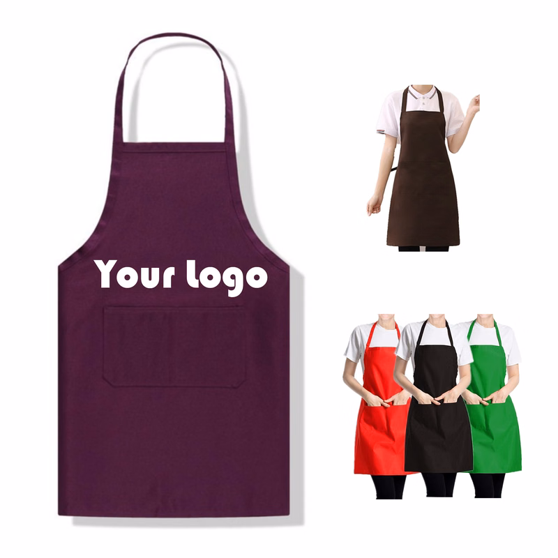 Apron With 2 Pockets For Kitchen Cooking BBQ Painting